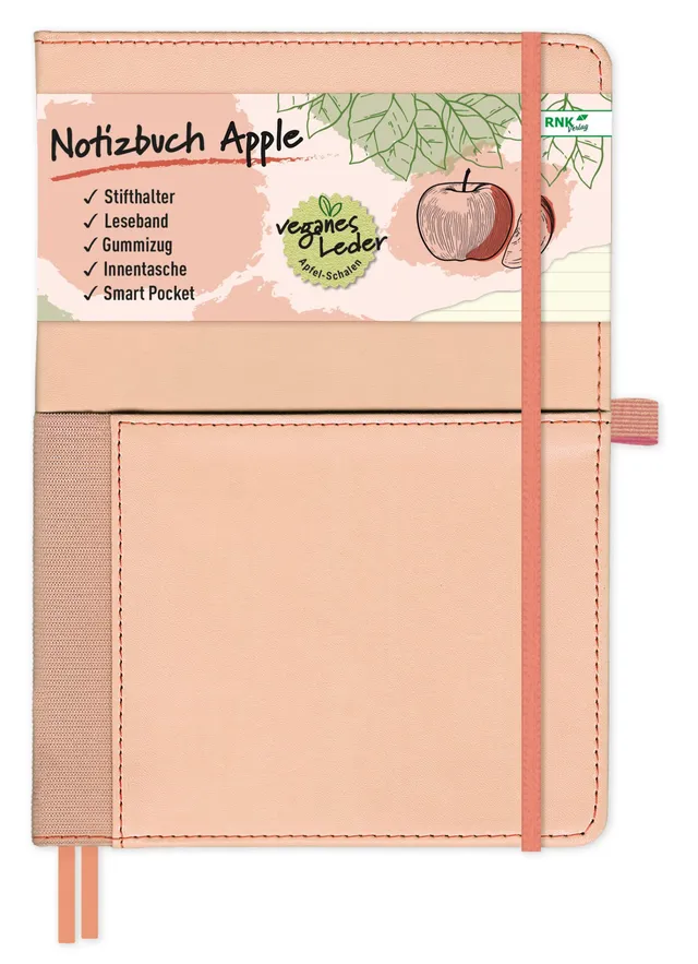 rnk-apple-notizbuch-din-a5-liniert-vegan-pastellgelb-1-st-ck image 1