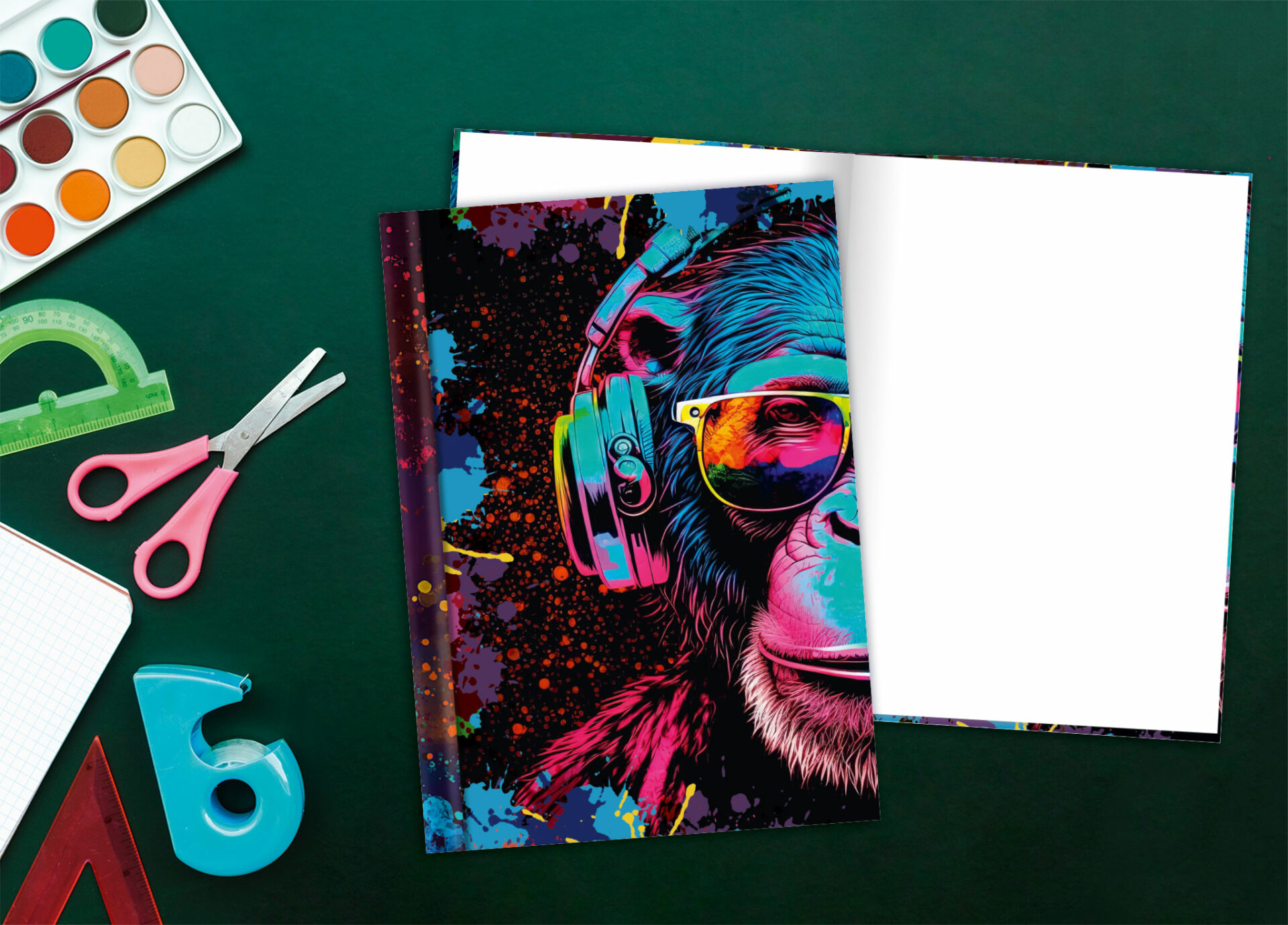 rnk-neon-notizbuch-din-a4-blanko-hardcover-96-blatt image 4