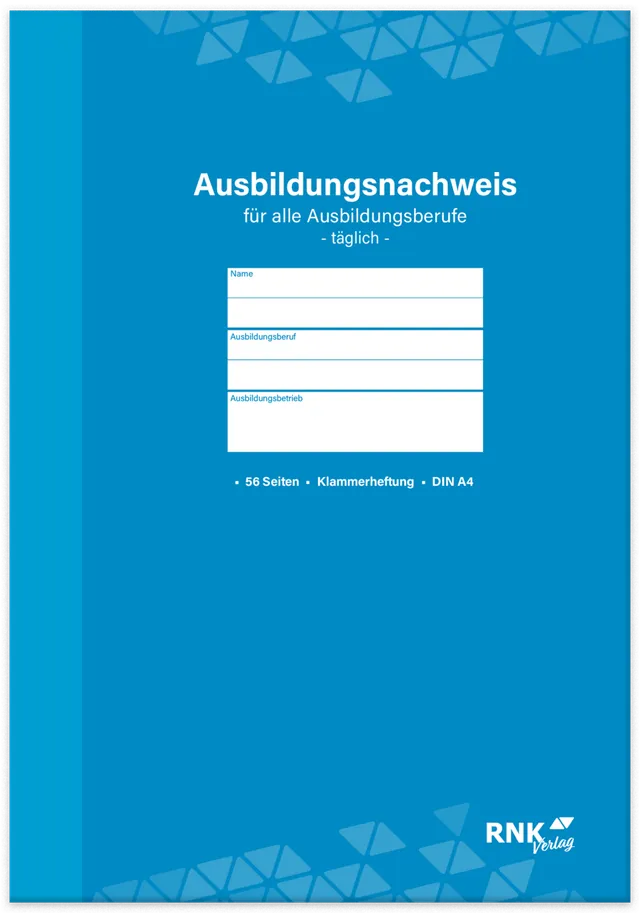 rnk-ausbildungsnachweis-heft-din-a4-t-glich-1-st-ck image 1