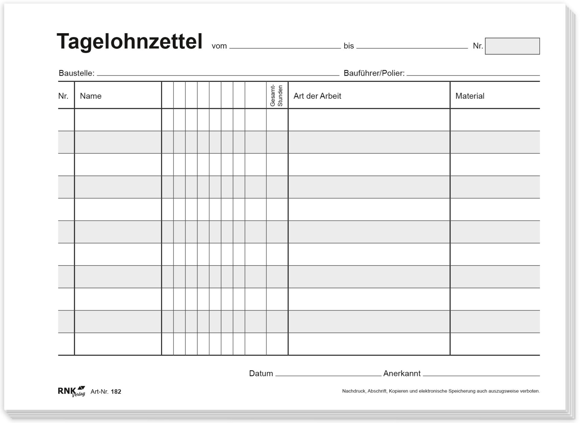 rnk-tagelohnzettel-din-a5-block-selbstdurchschreibend image 2