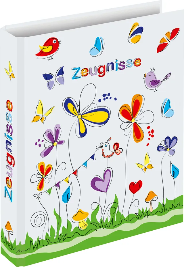 rnk-zeugnisringbuch-schmetterlinge-din-a4-4-ring image 1