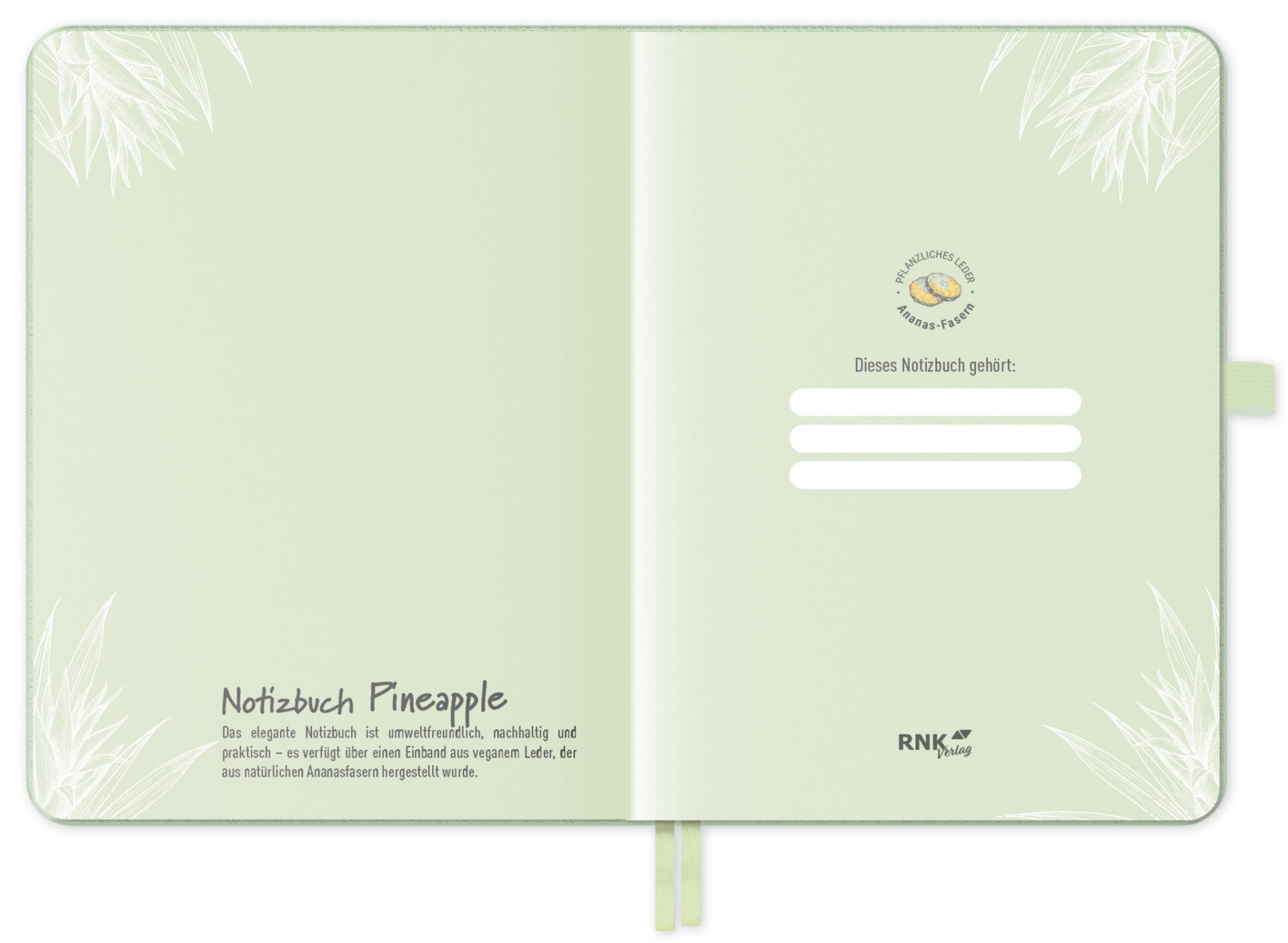 rnk-pineapple-notizbuch-a5-ananasfasern-pastellgr-n image 3