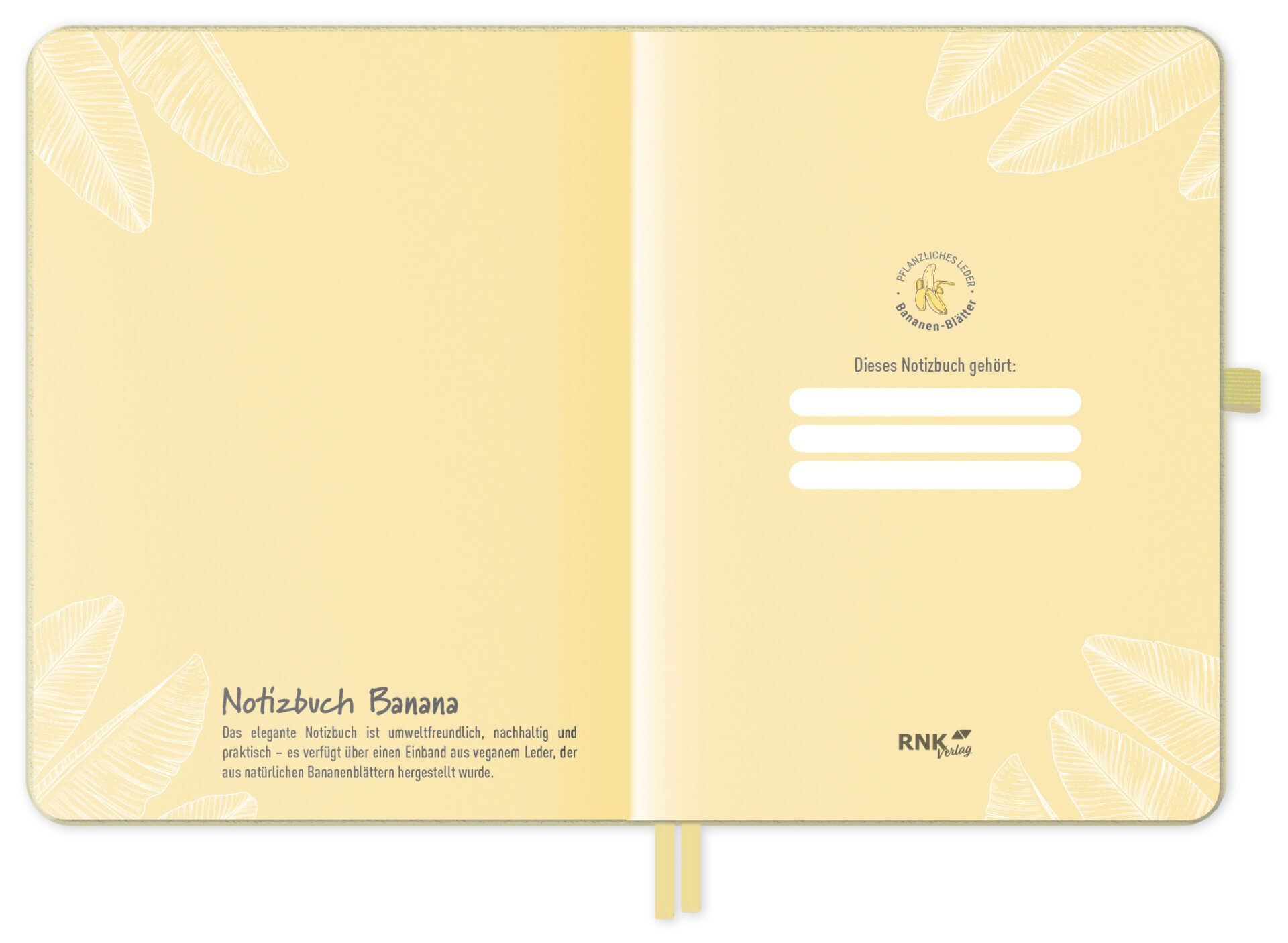 rnk-banana-notizbuch-din-a5-liniert-vegan-pastellgelb image 3