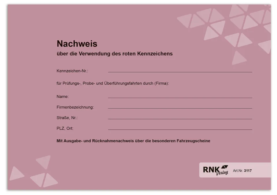 rnk-transport-versand-nachweisheft-rote-kennzeichen-din-a5-16-seiten image 1