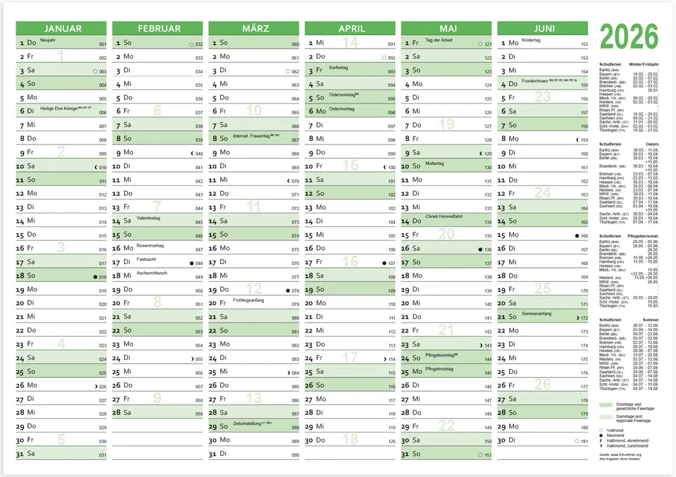 rnk-tafelkalender-2026-din-a5-gr-n-25-st-ck-karton image 1