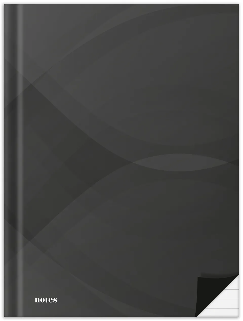 rnk-notes-carbon-black-notizbuch-din-a5-liniert-hardcover image 1