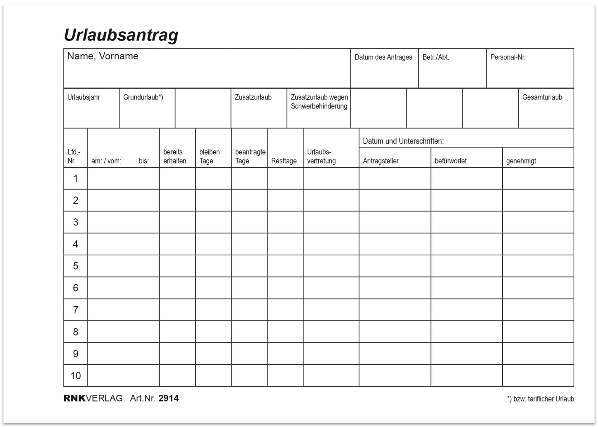 rnk-urlaubs-und-freistellungsantrag-a6-block-50-blatt image 2