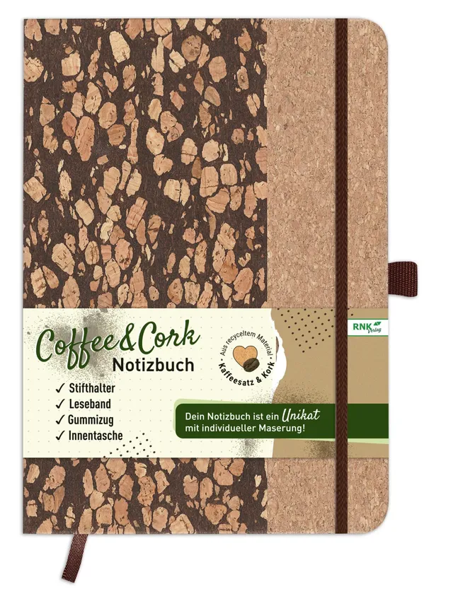 rnk-coffee-cork-notizbuch-a5-dotted-kork-einband image 1