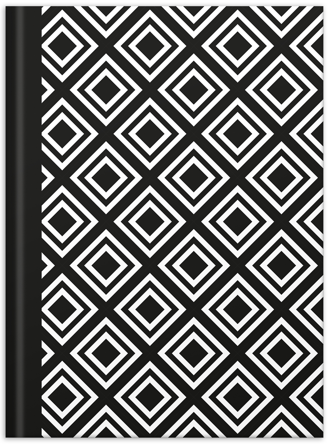 rnk-black-white-rhombus-notizbuch-dotted-a5-hardcover image 1