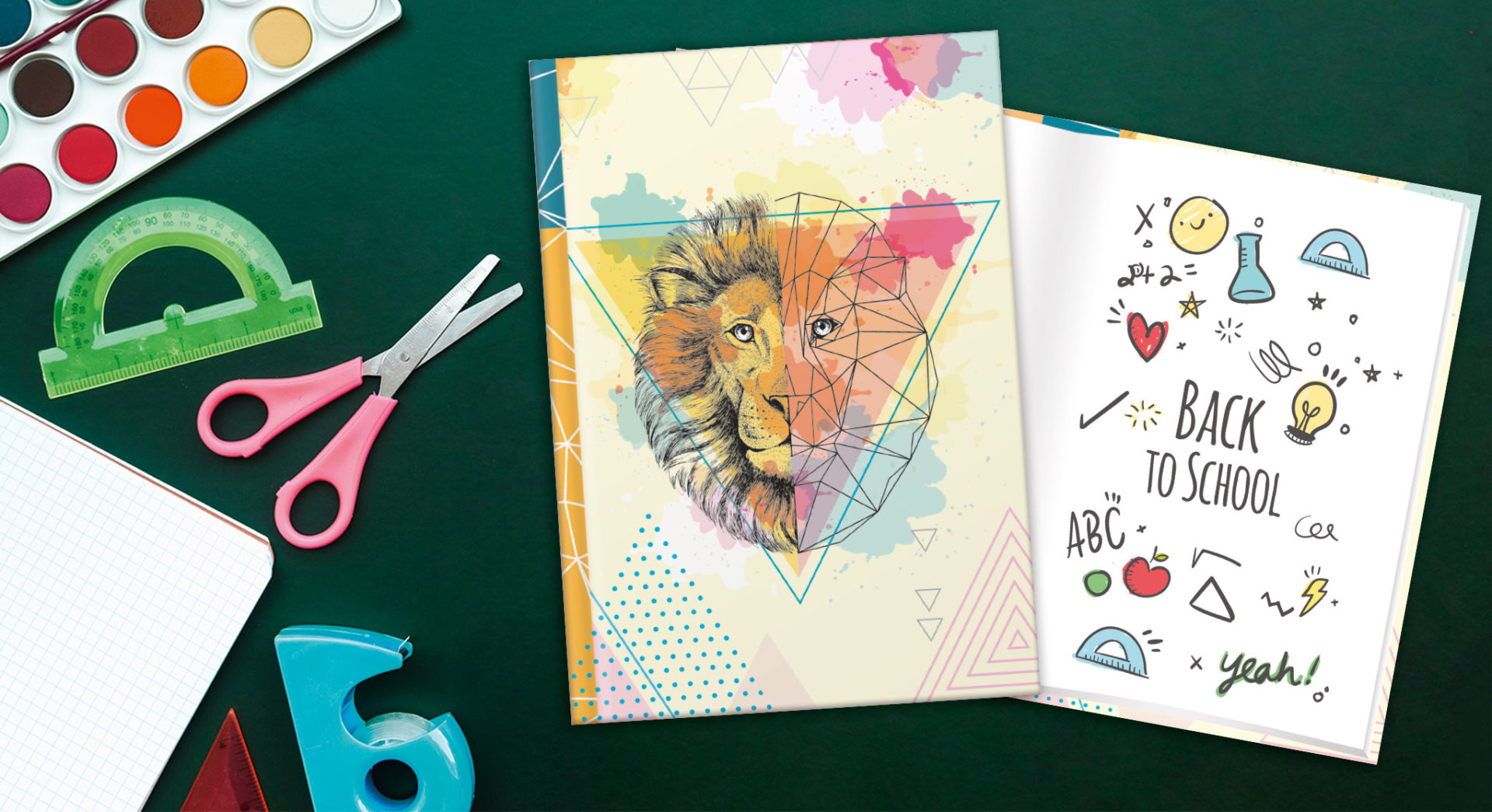 rnk-lion-notizbuch-din-a4-blanko-l-wenmotiv image 6