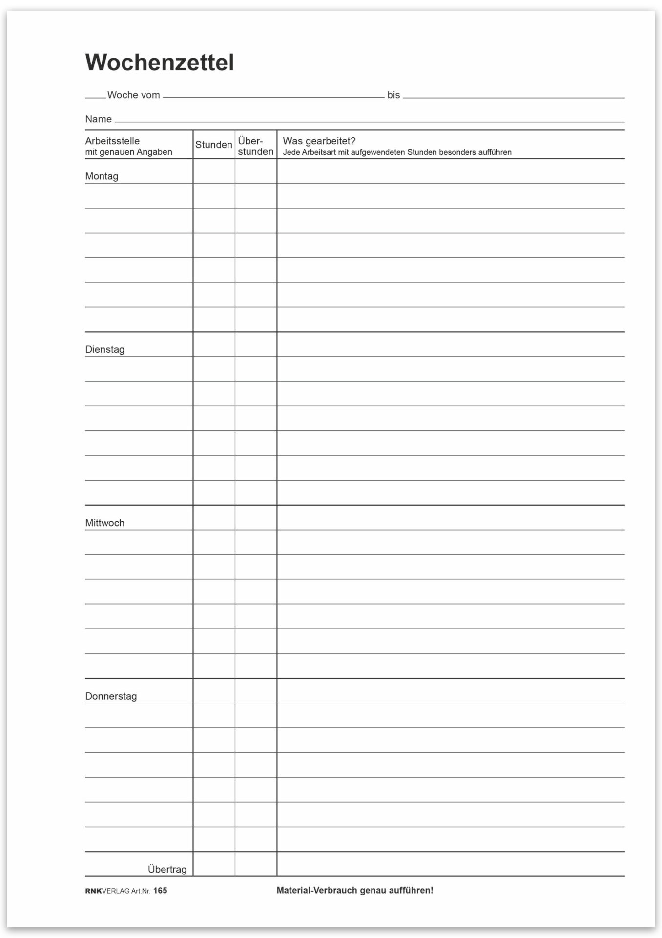 rnk-wochenbericht-din-a4-block-100-blatt image 2
