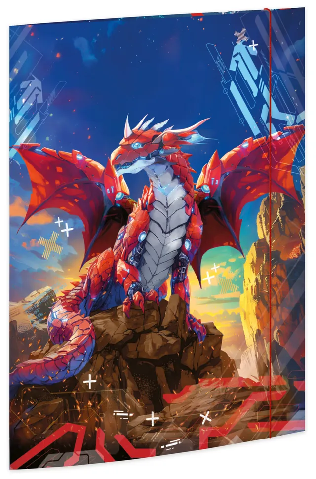 rnk-robo-drache-zeichenmappe-a3-karton-mit-gummizug image 1