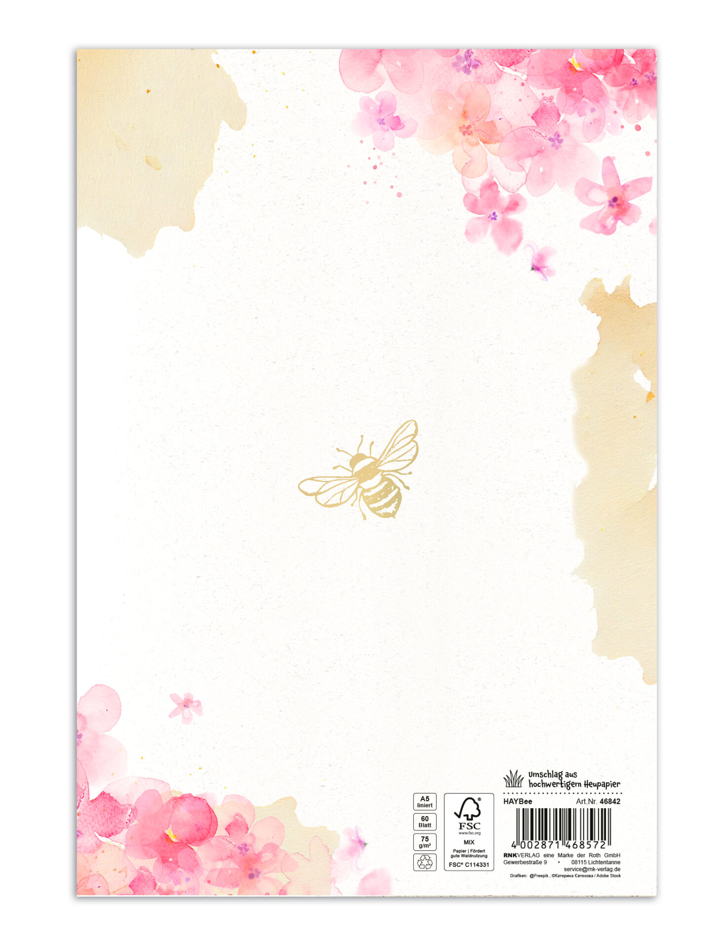 rnk-haybee-softcover-notizbuch-din-a5-liniert-heupapier image 2