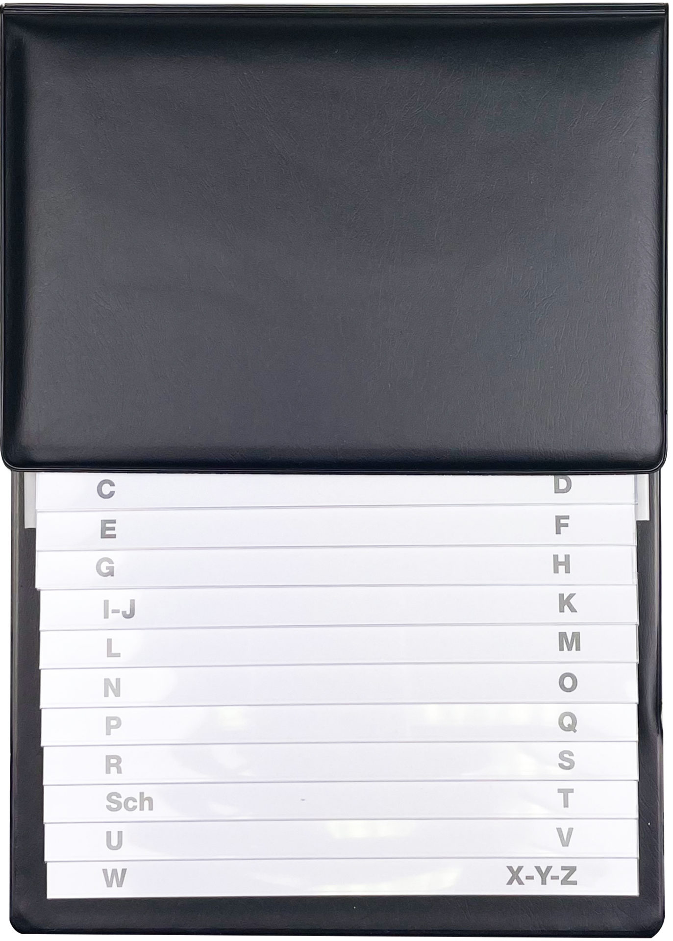 rnk-b-ro-beruf-telefon-klappregister-schwarz-gepolstert-kunstleder image 1