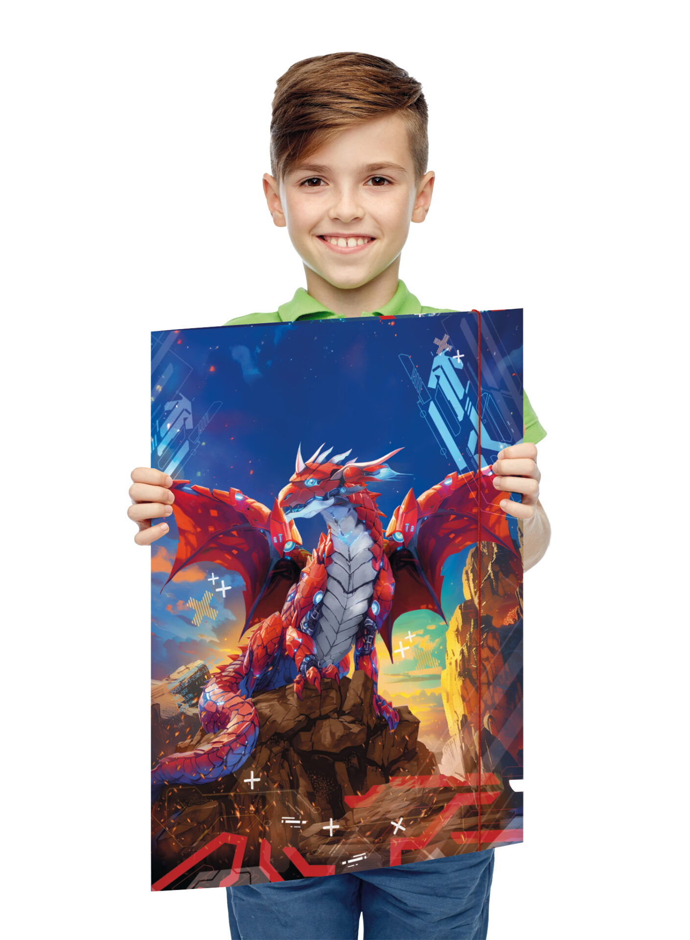 rnk-robo-drache-zeichenmappe-a3-karton-mit-gummizug image 5