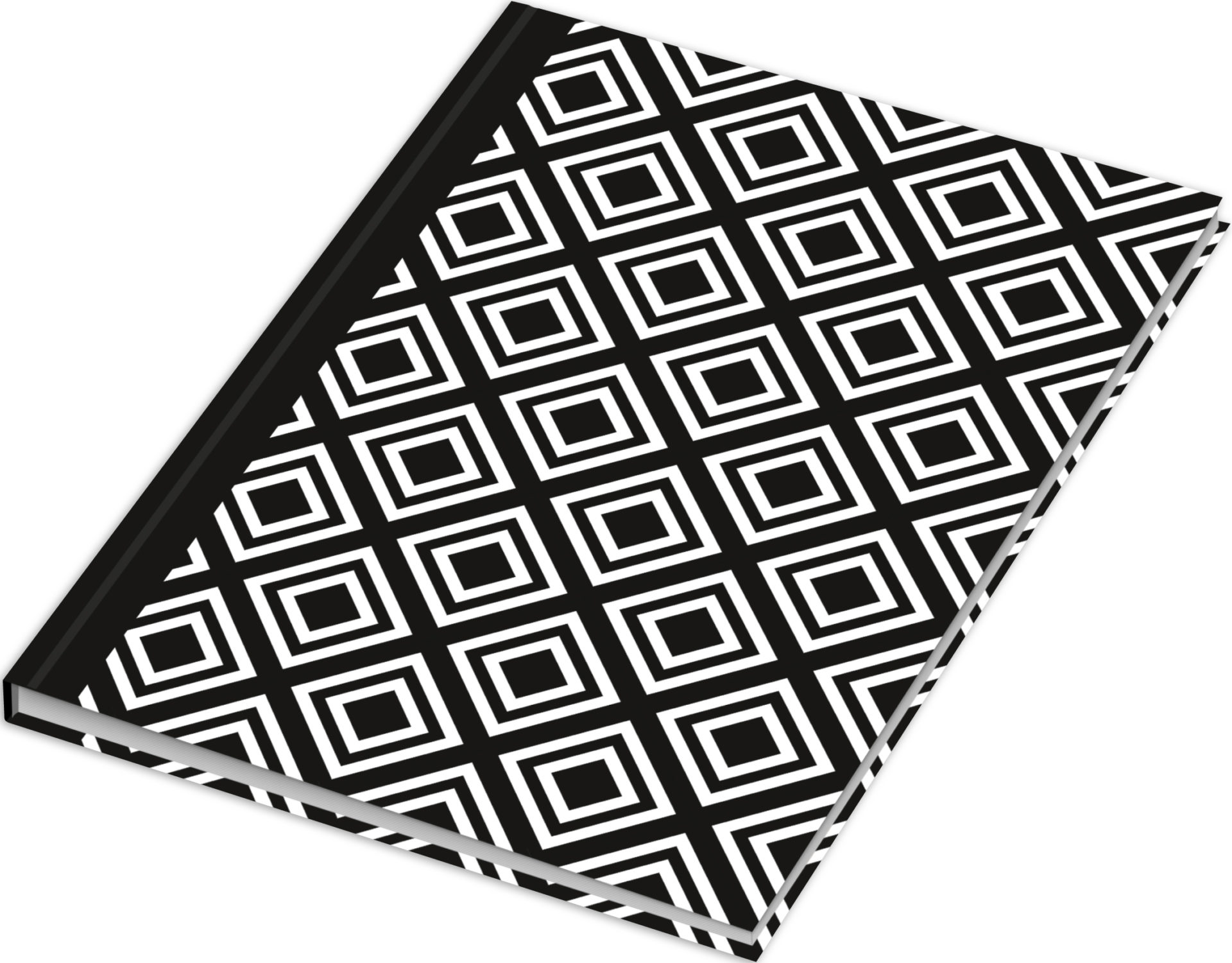 rnk-black-white-rhombus-notizbuch-dotted-a5-hardcover image 4