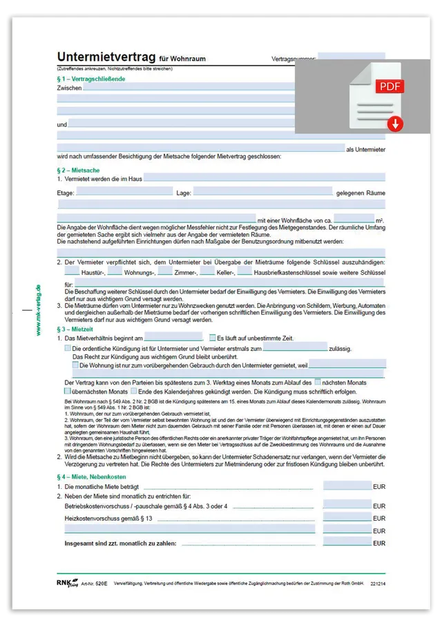 rnk-untermietvertrag-wohnr-ume-mit-wohnungsgeberbescheinigung image 1