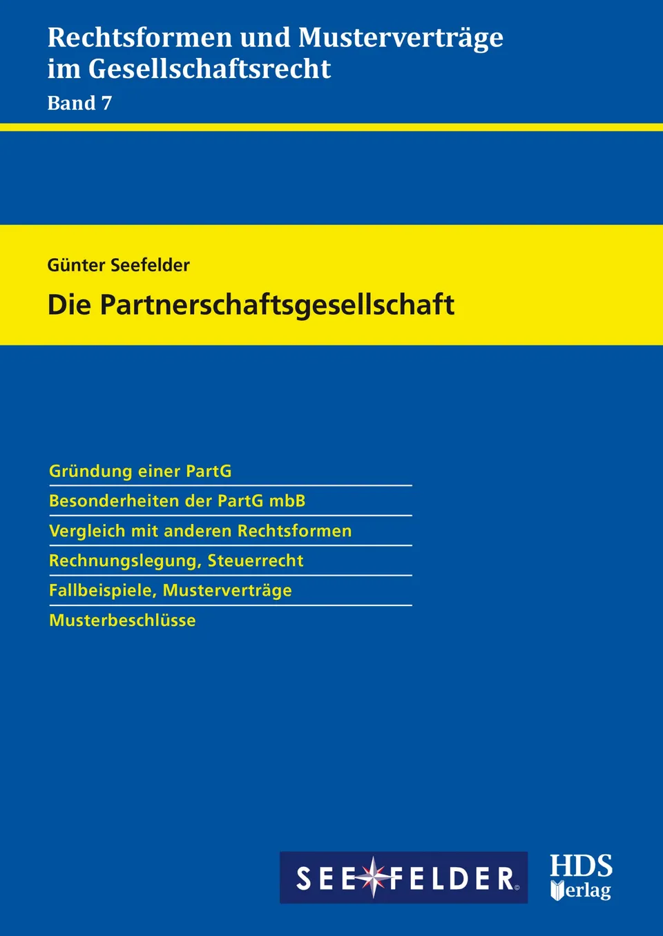 hds-recht-die-partnerschaftsgesellschaft-band-7-buch-1-auflage image 1