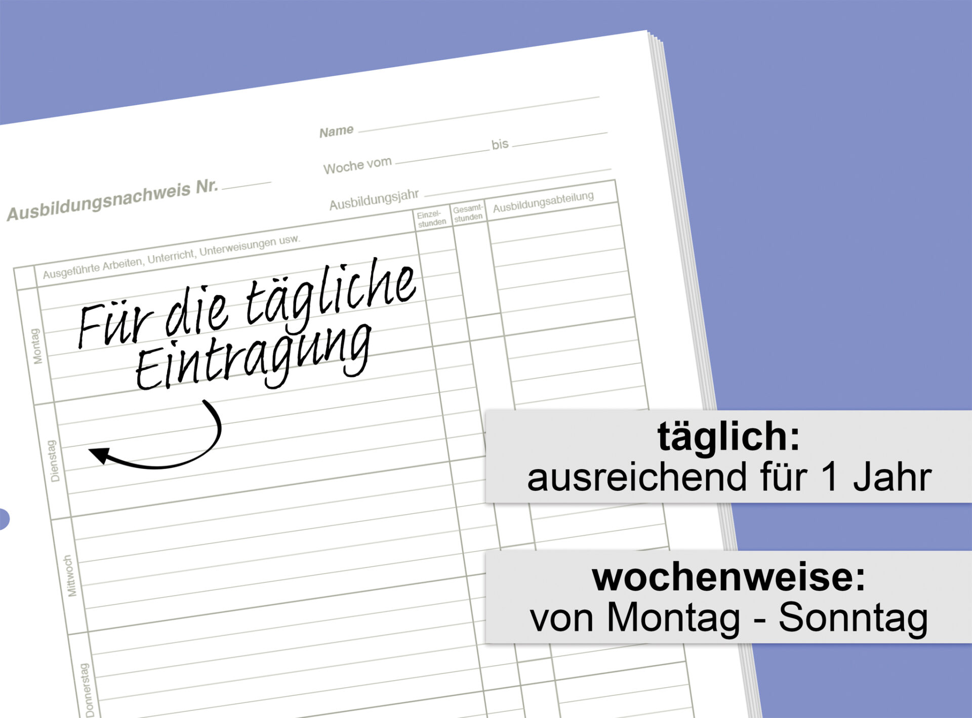 rnk-ausbildungsnachweis-block-din-a4-t-glich-alle-berufe image 4