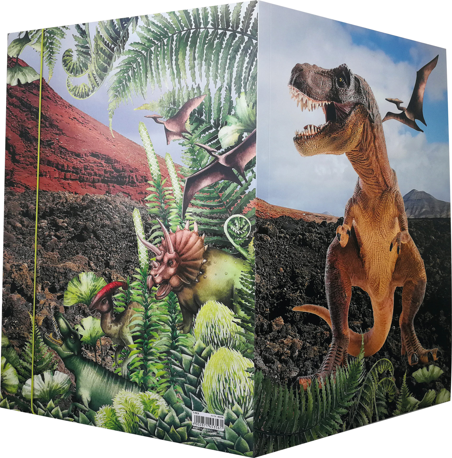 rnk-t-rex-zeichenmappe-din-a3-blau-karton-gummizug-1-st-ck image 4