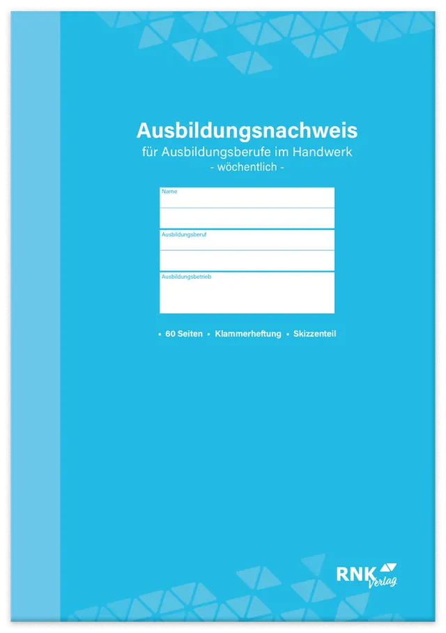 rnk-ausbildungsnachweis-heft-handwerk-din-a4-w-chentlich-1-st-ck image 1