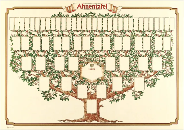 rnk-skizzierter-baum-schmuck-ahnentafel-70x50-cm-6-generationen image 1