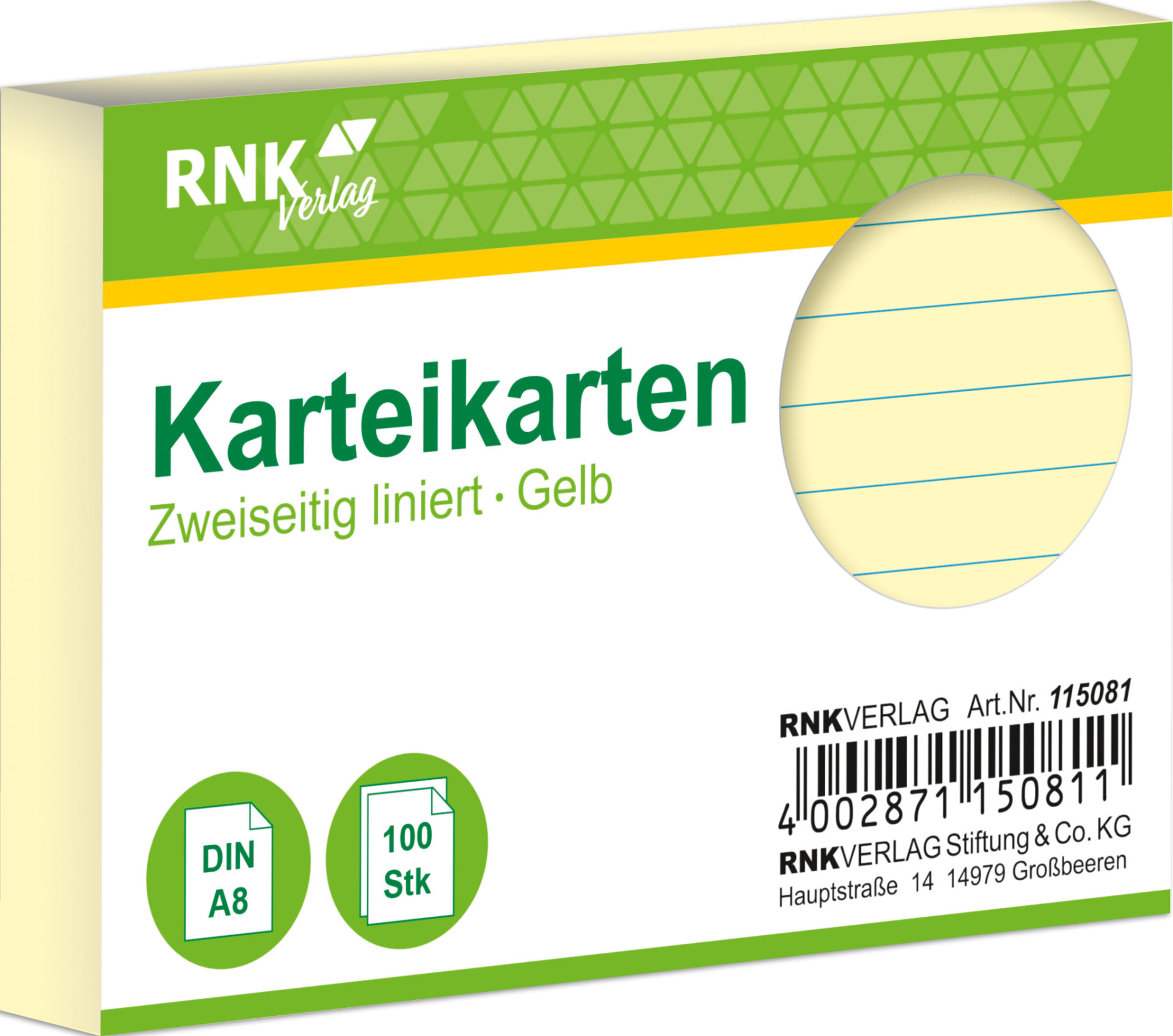 rnk-karteikarten-din-a8-gelb-liniert-100-st-ck-pastell image 1