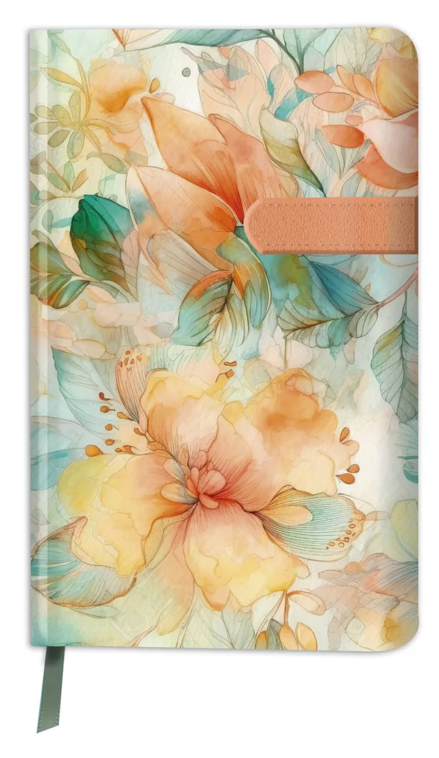 rnk-notizbuch-flowers-135x210-liniert-magnetverschluss image 1