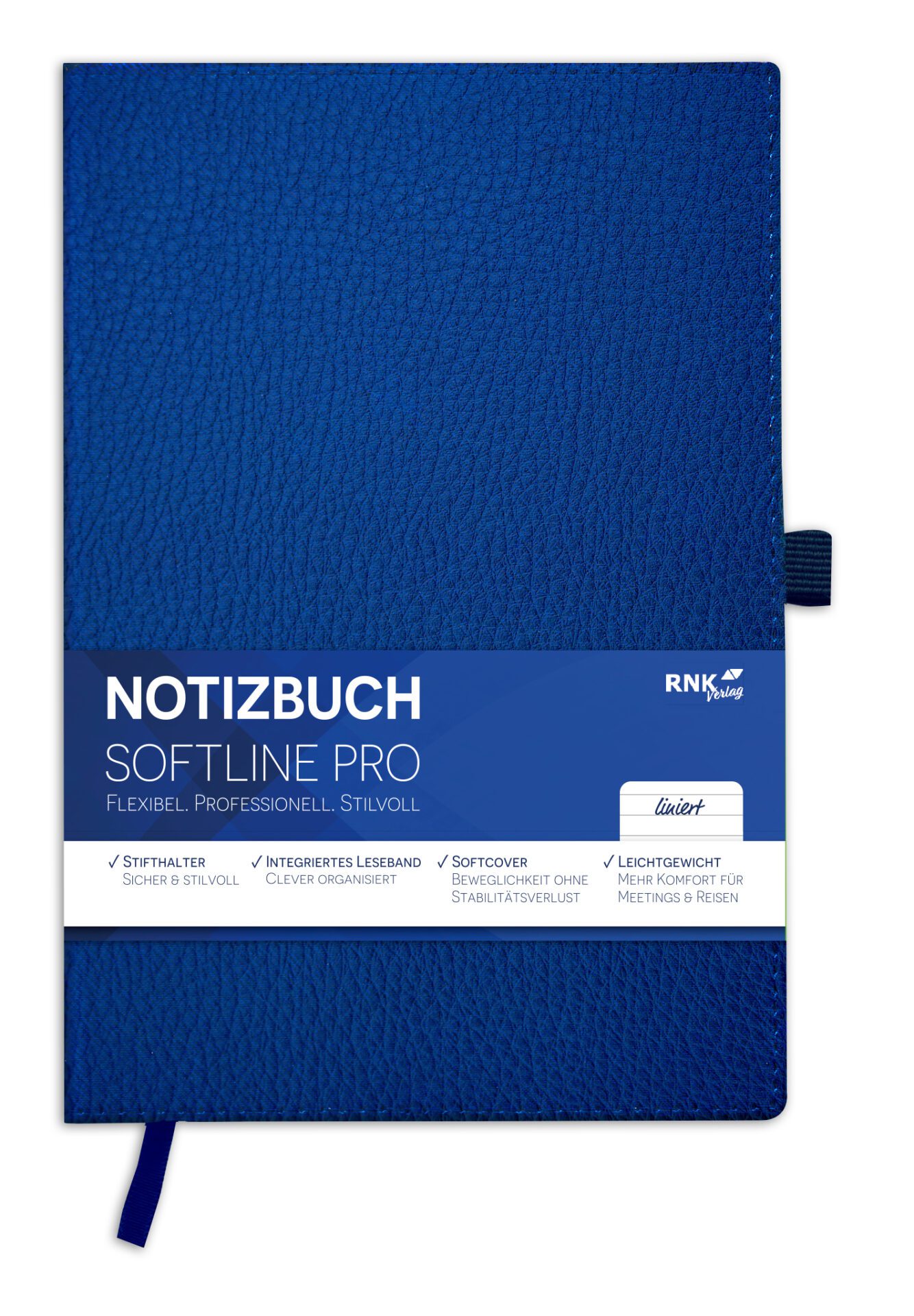 rnk-softline-pro-softcover-notizbuch-a5-liniert-blau image 1