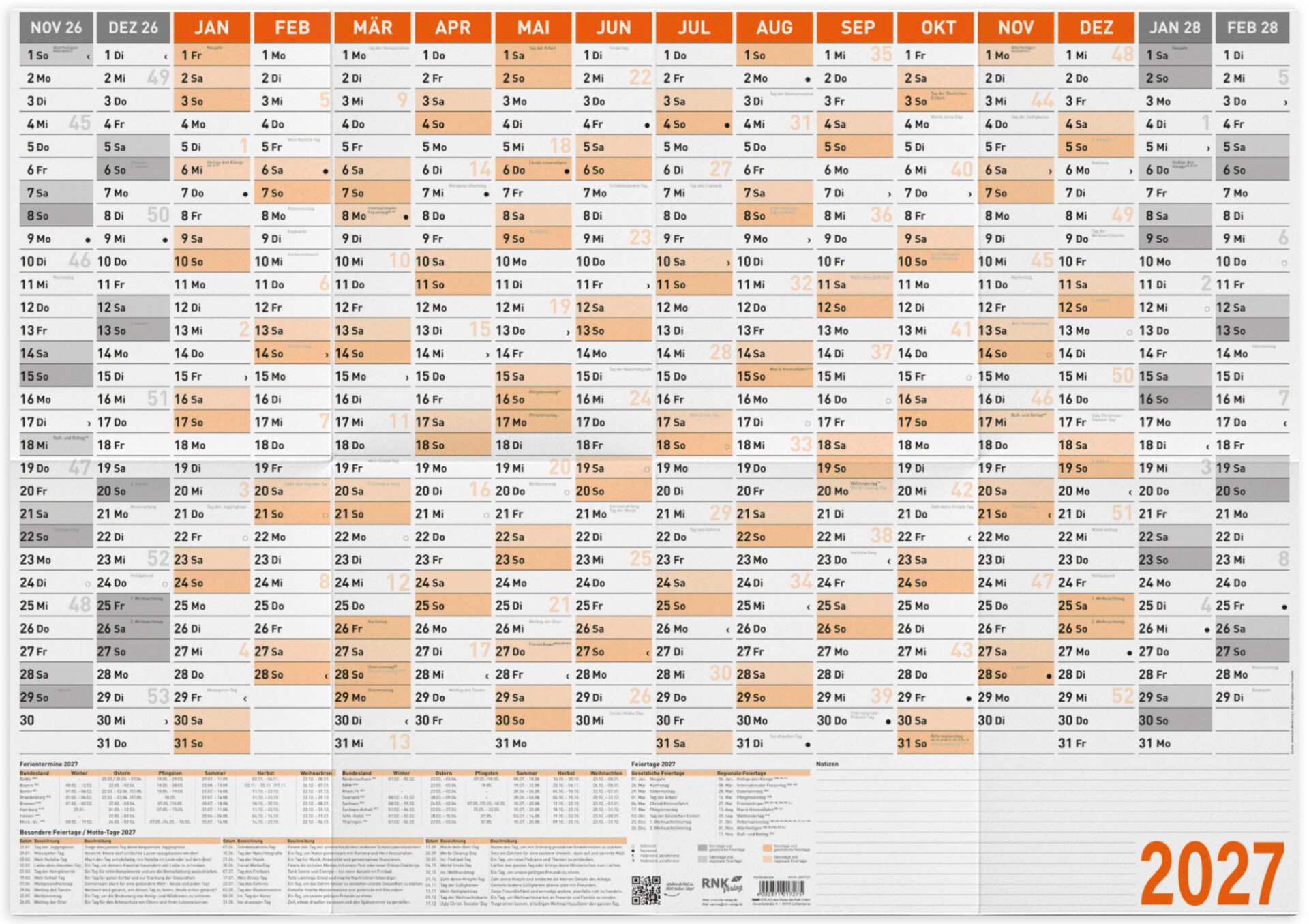 rnk-wandkalender-2027-din-a1-orange-gefalzt image 1