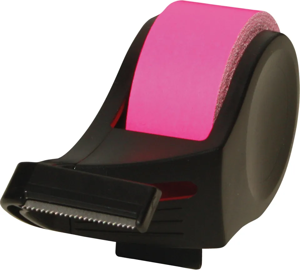 rnk-haftnotizrolle-im-abroller-haftnotizen-neonpink-19-mm image 1