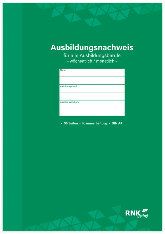 rnk-ausbildungsnachweis-heft-din-a4-w-chentlich-monatlich image 1