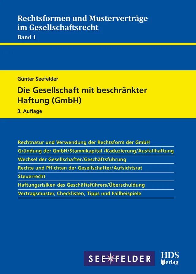 hds-recht-gmbh-gr-ndung-buch-band-1-3-auflage-muster image 1