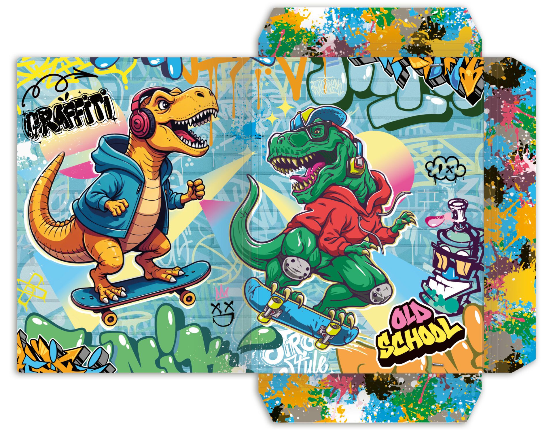 rnk-skatosaurus-zeichenmappe-din-a3-karton-gummizug image 2