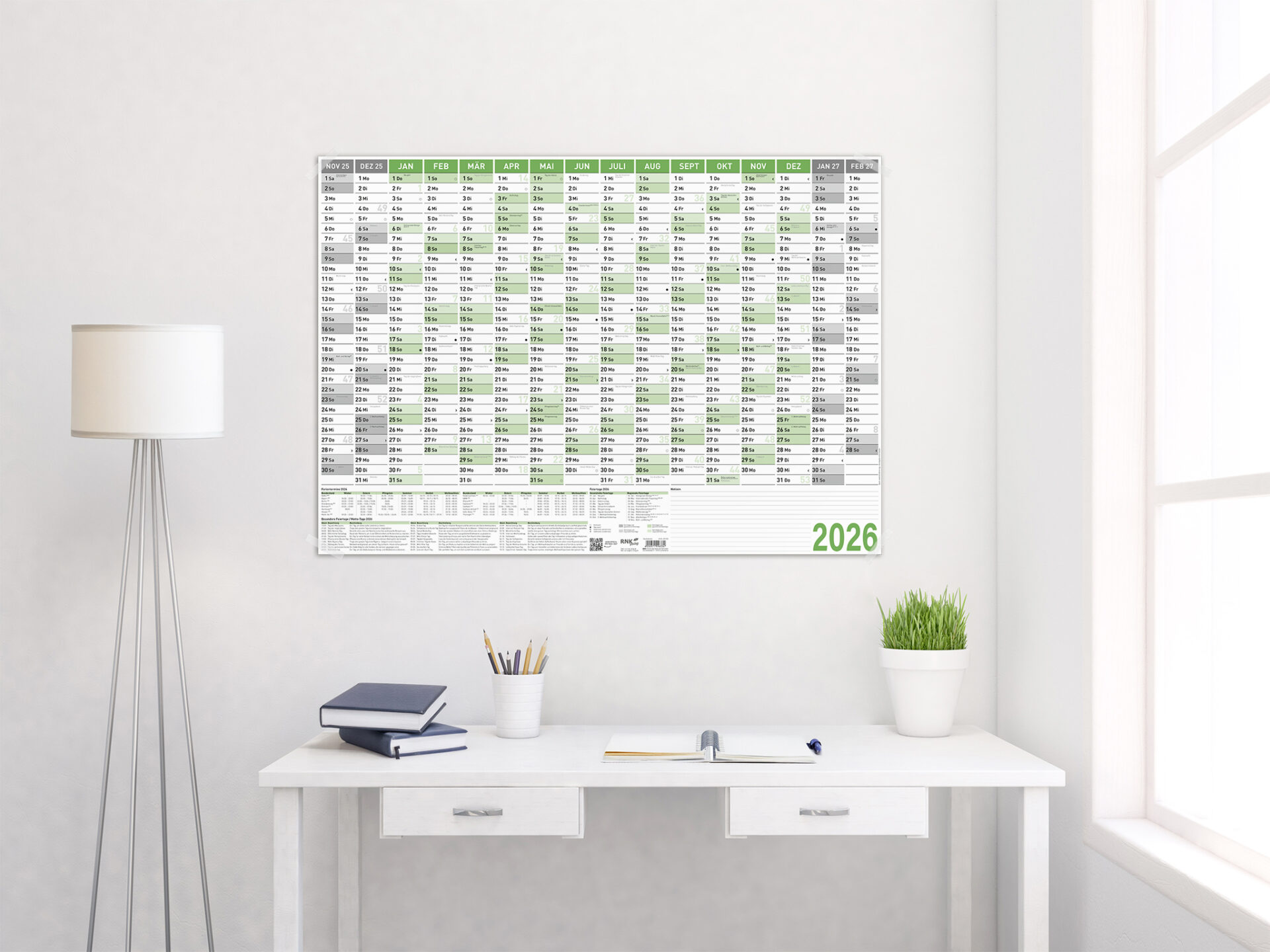 rnk-wandkalender-2026-din-a1-gr-n-gefalzt-auf-a4-mit-a5-kalender image 5