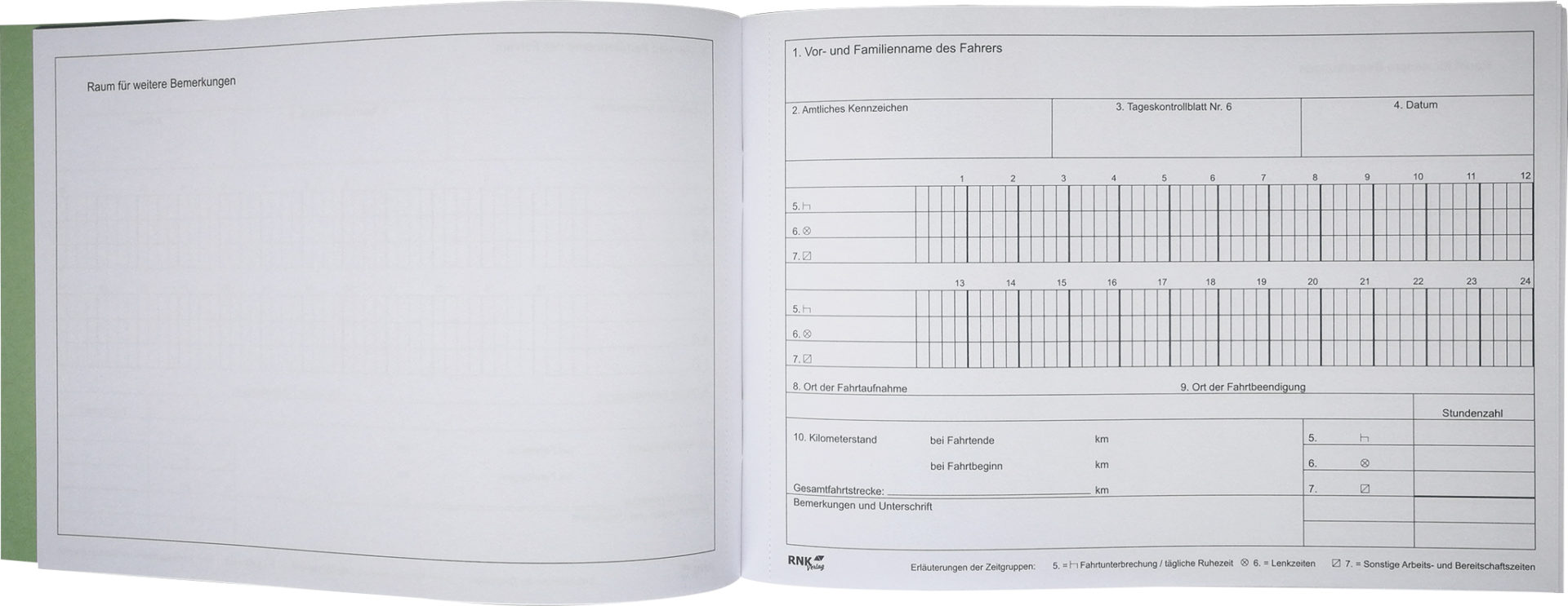 rnk-kontrollbuch-tageskontrollbl-tter-30-blatt-mit-nummerierung image 3