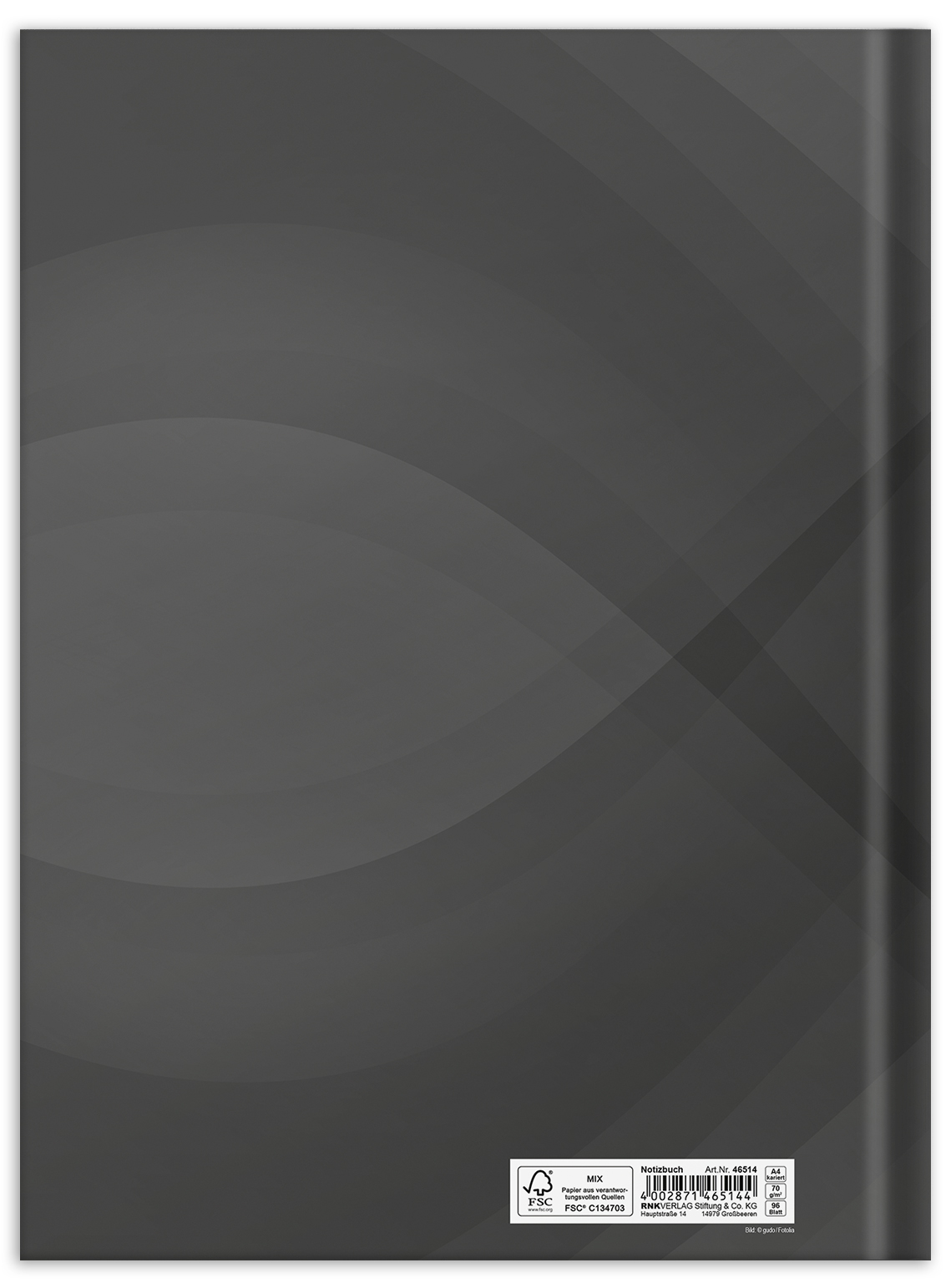 rnk-notes-carbon-black-notizbuch-a4-kariert-96-blatt image 2