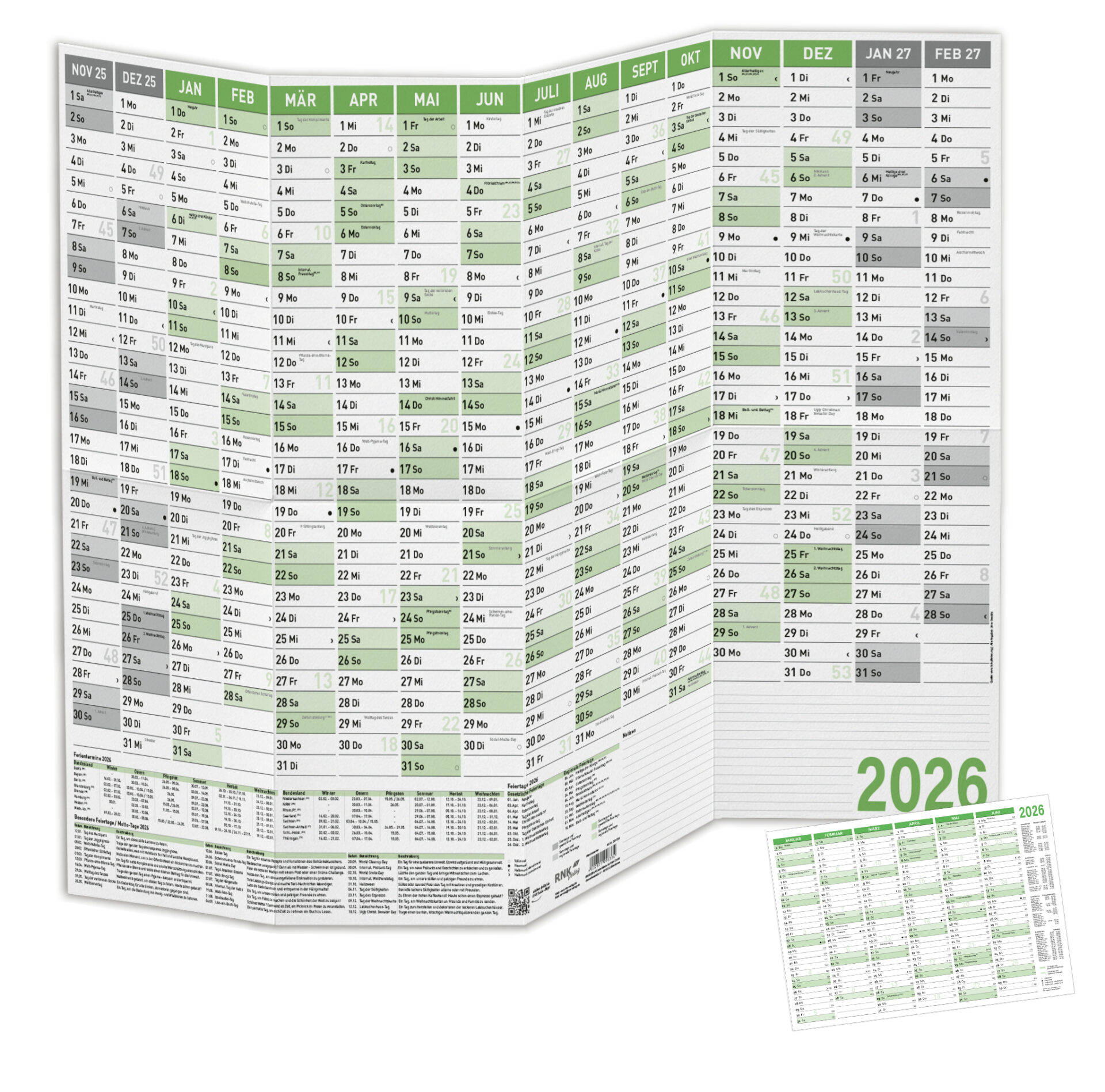 rnk-wandkalender-2026-din-a1-gr-n-gefalzt-auf-a4-mit-a5-kalender image 2