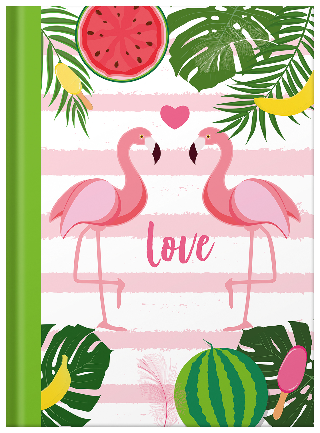 rnk-notizbuch-flamingo-gr-n-a5-dotted-hardcover image 1