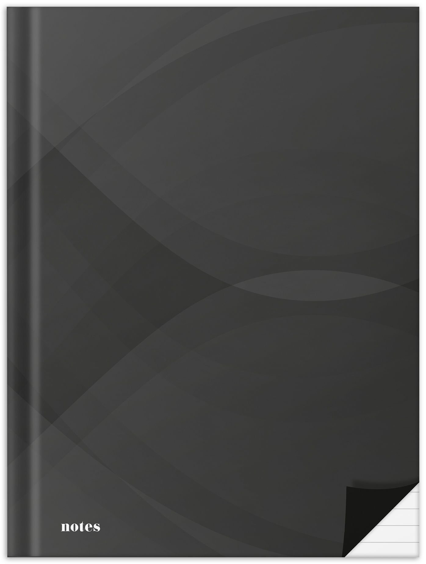 rnk-notes-carbon-black-notizbuch-din-a4-liniert image 1