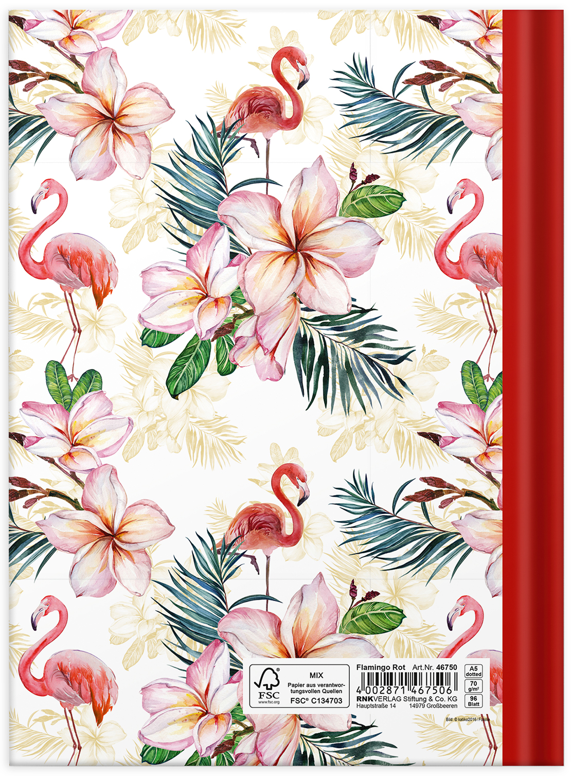 rnk-notizbuch-flamingo-rot-din-a5-dotted image 2