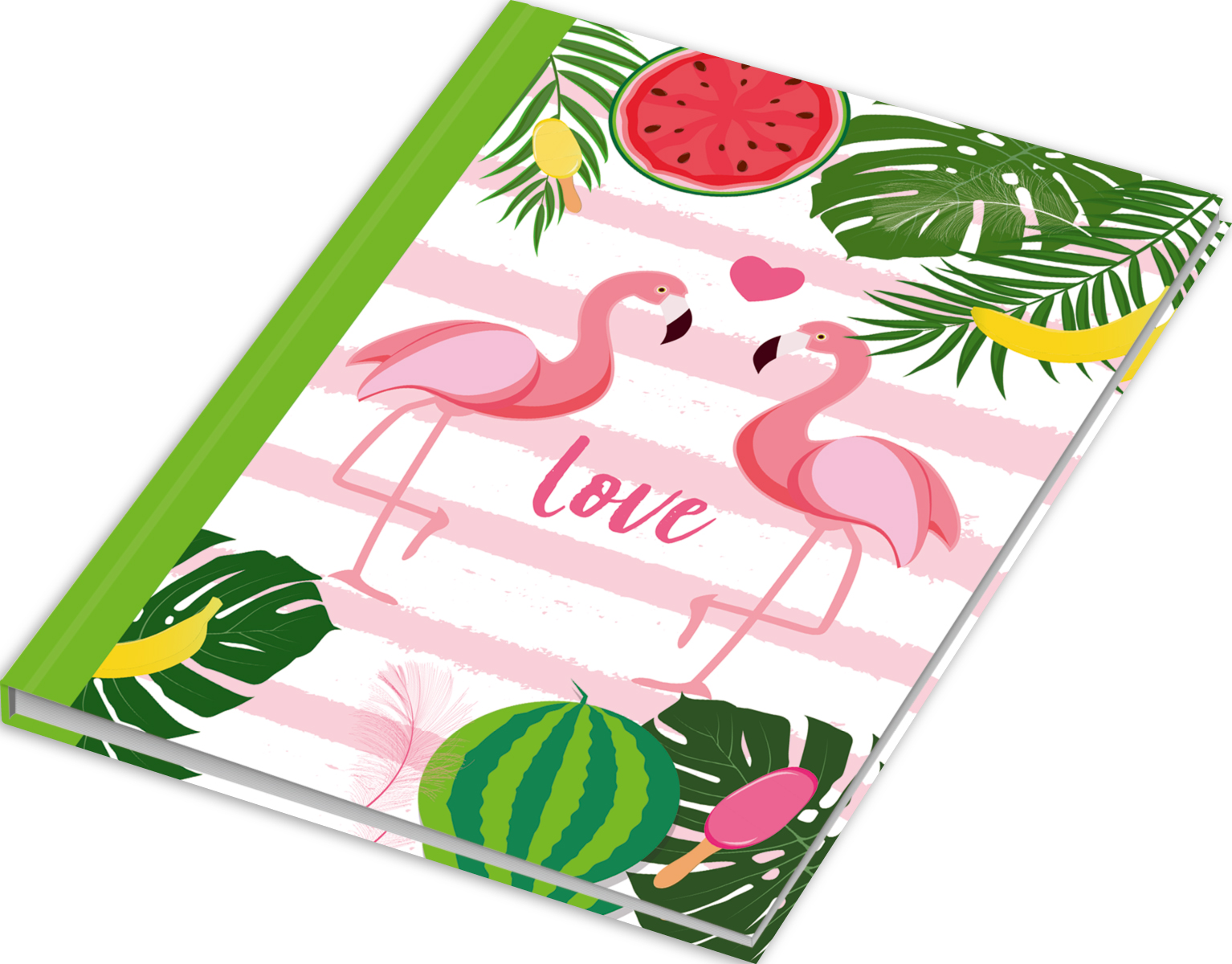 rnk-notizbuch-flamingo-gr-n-a5-dotted-hardcover image 4