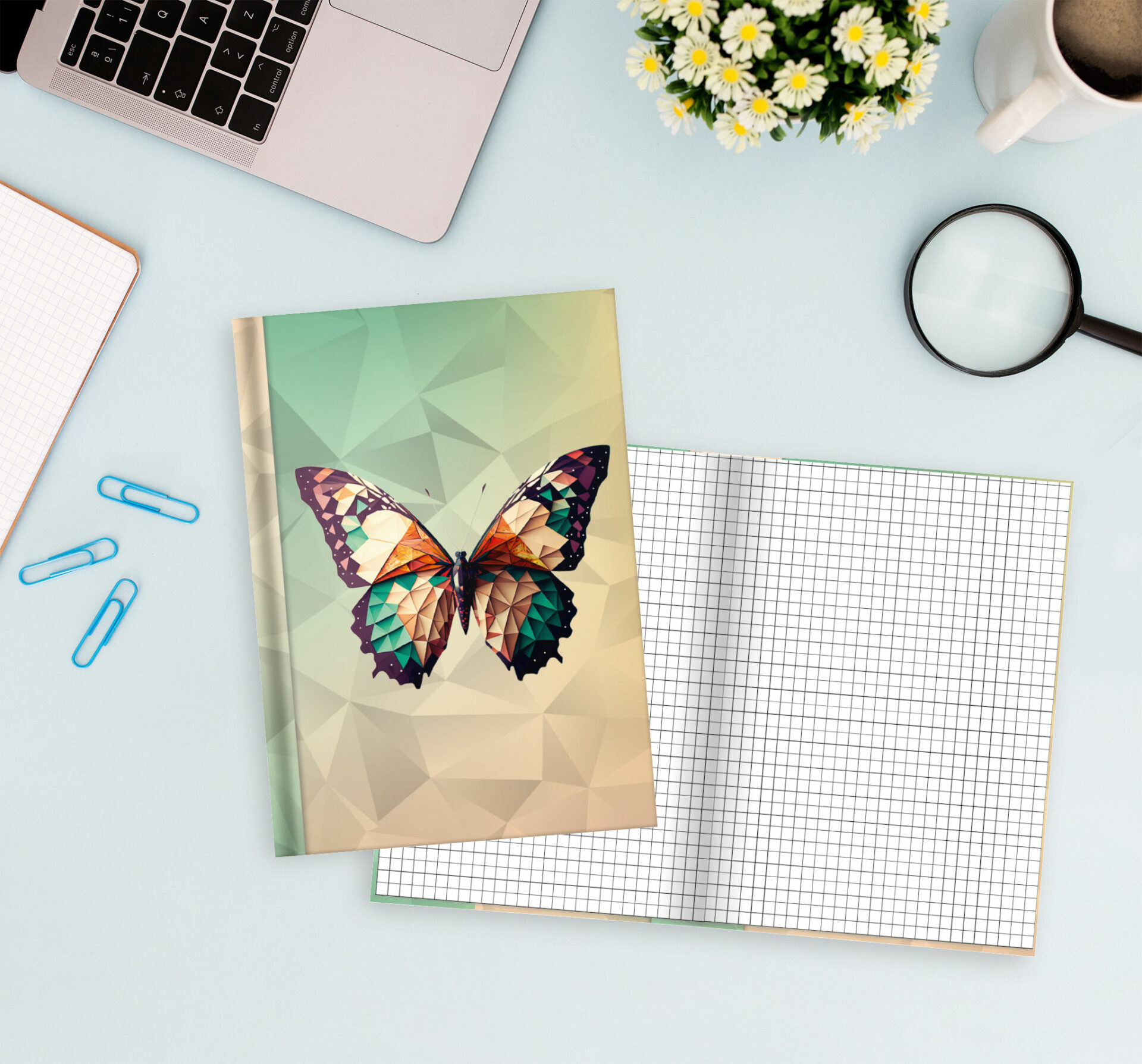 rnk-notizbuch-schmetterling-din-a5-kariert-hardcover-96-blatt image 4