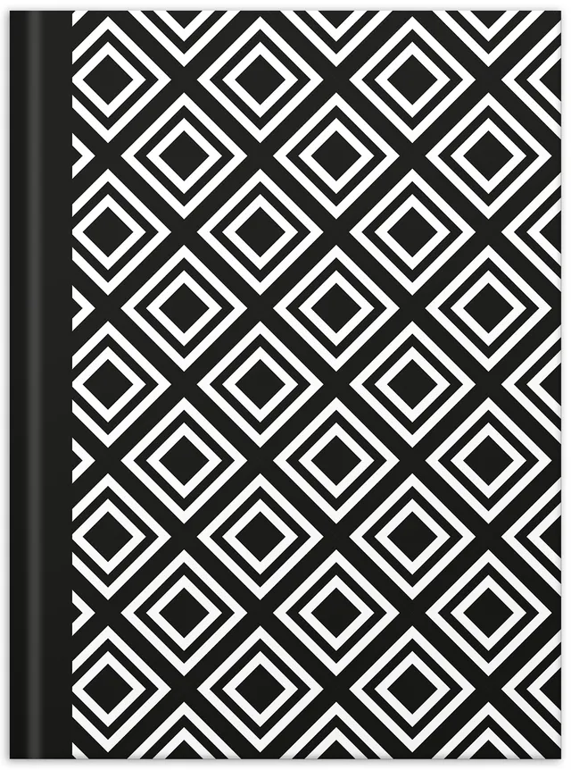 rnk-black-white-rhombus-notizbuch-dotted-a5-hardcover image 1