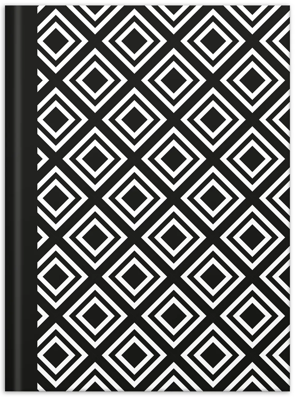 rnk-black-white-rhombus-notizbuch-dotted-a5-hardcover image 1