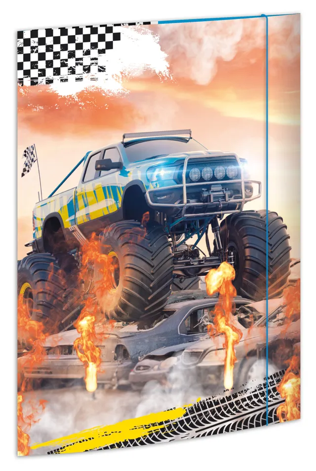 rnk-monster-truck-zeichenmappe-din-a3-mit-gummizug image 1
