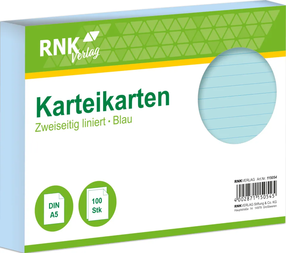 rnk-karteikarten-din-a5-liniert-blau-100-st-ck-pastell image 1