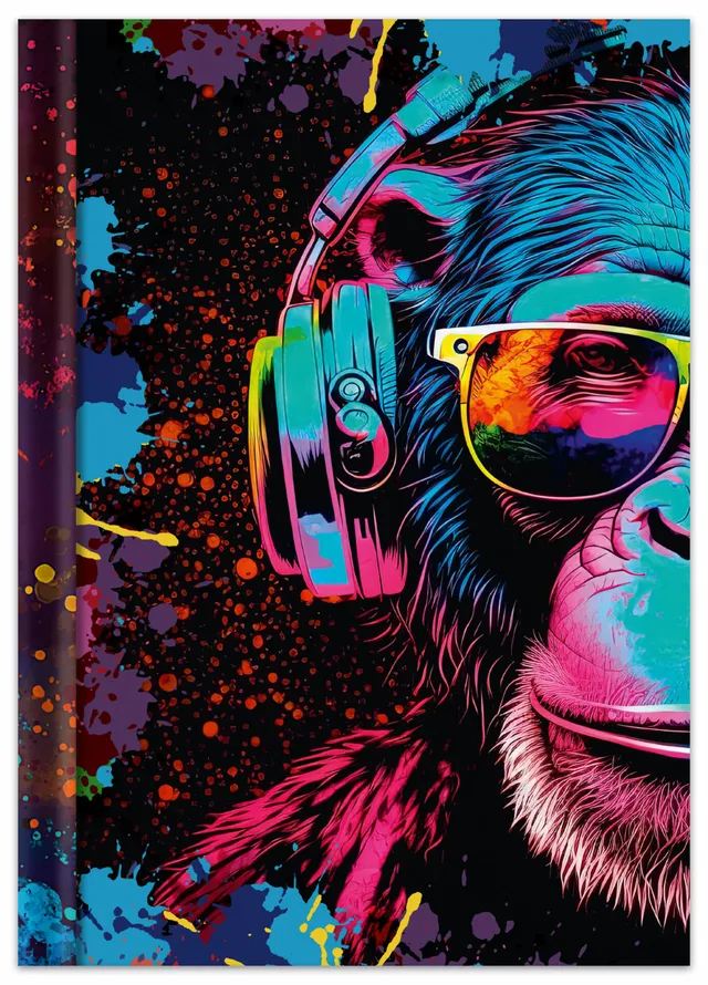rnk-neon-notizbuch-din-a4-blanko-hardcover-96-blatt image 1
