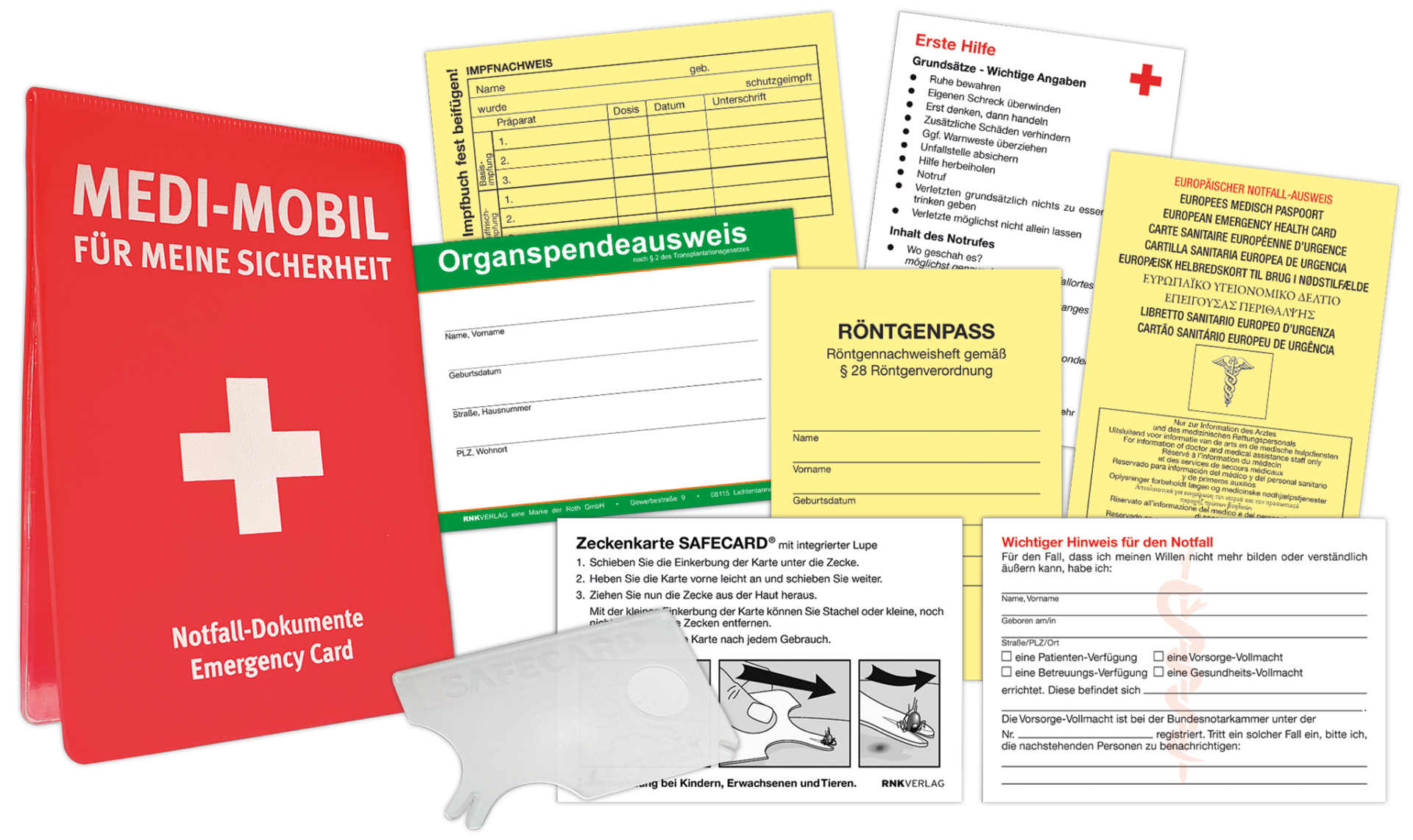 rnk-medi-mobil-notfall-set-din-a8-rot-notfallausweis-7-teilig image 3
