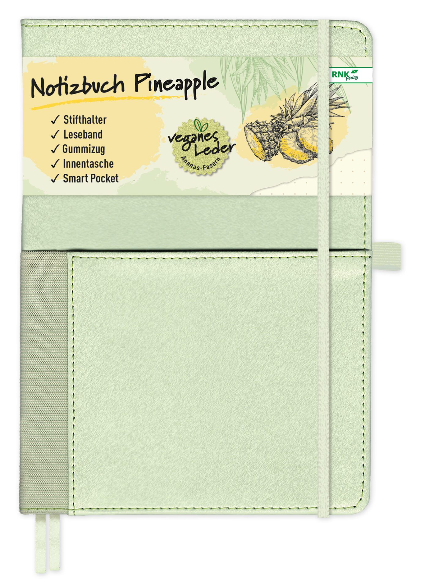 rnk-pineapple-notizbuch-a5-ananasfasern-pastellgr-n image 1